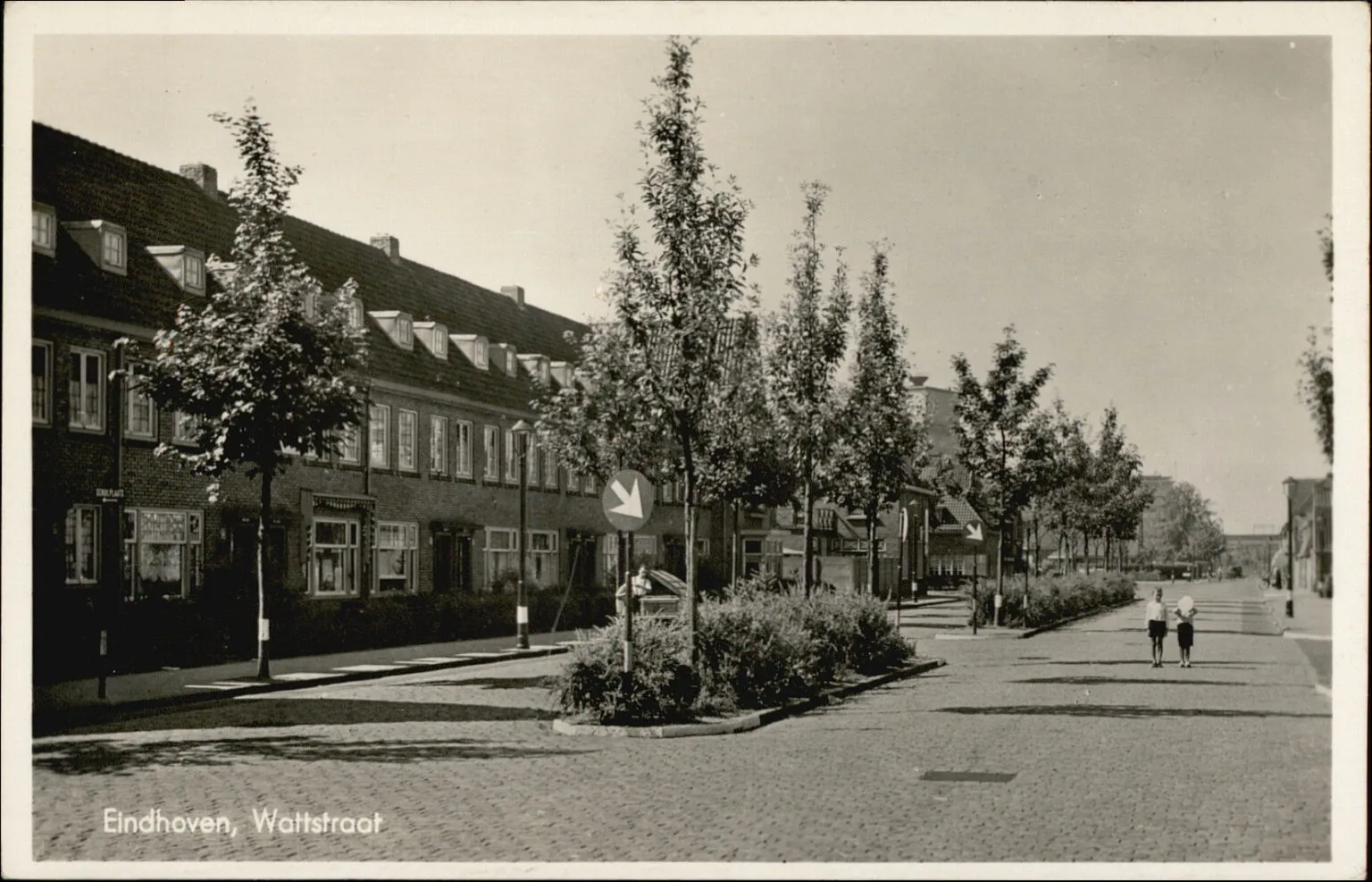 Ansichtkaart van de wijk, jaren veertig/vijftig