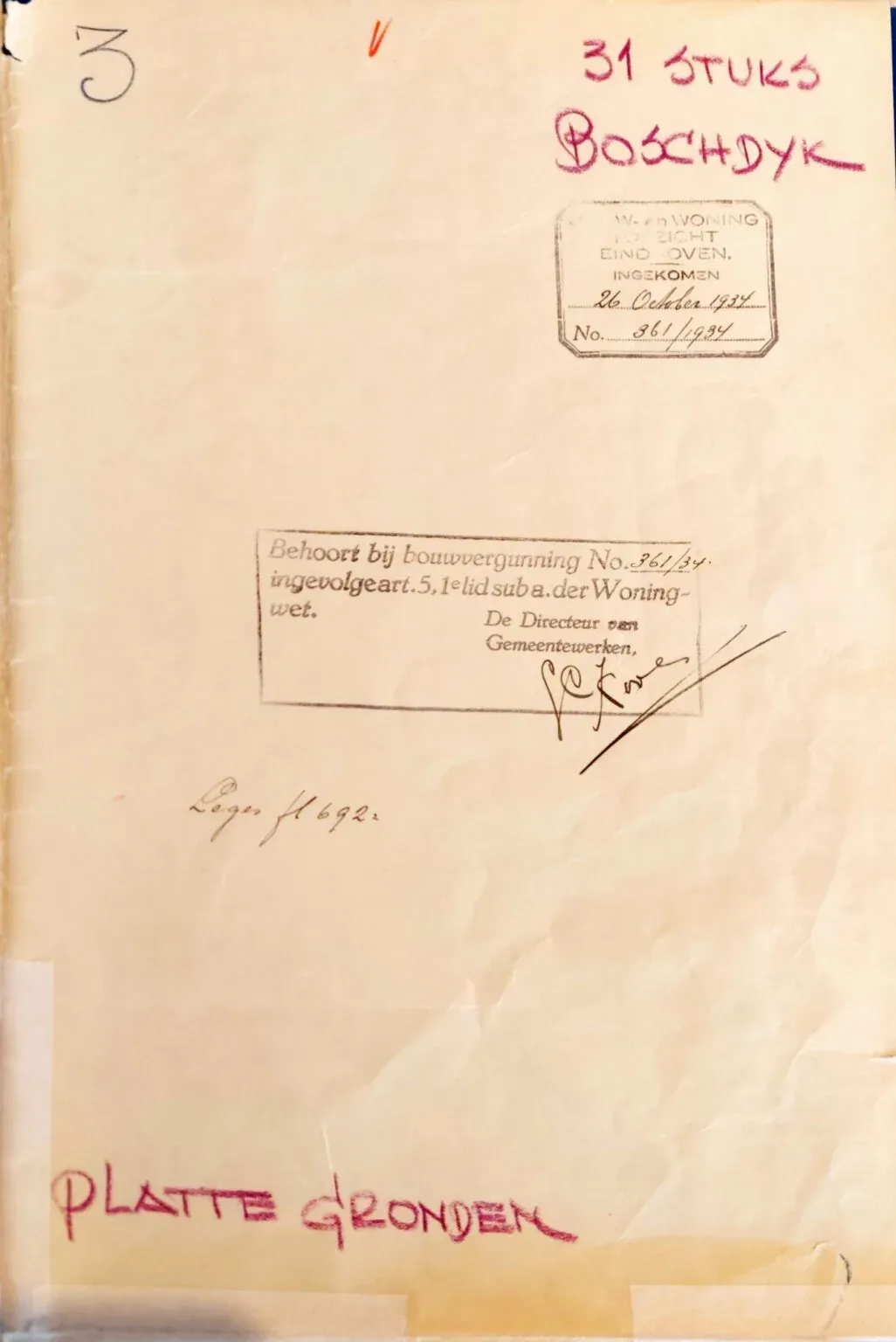 Bouwtekening Boschdijkplan