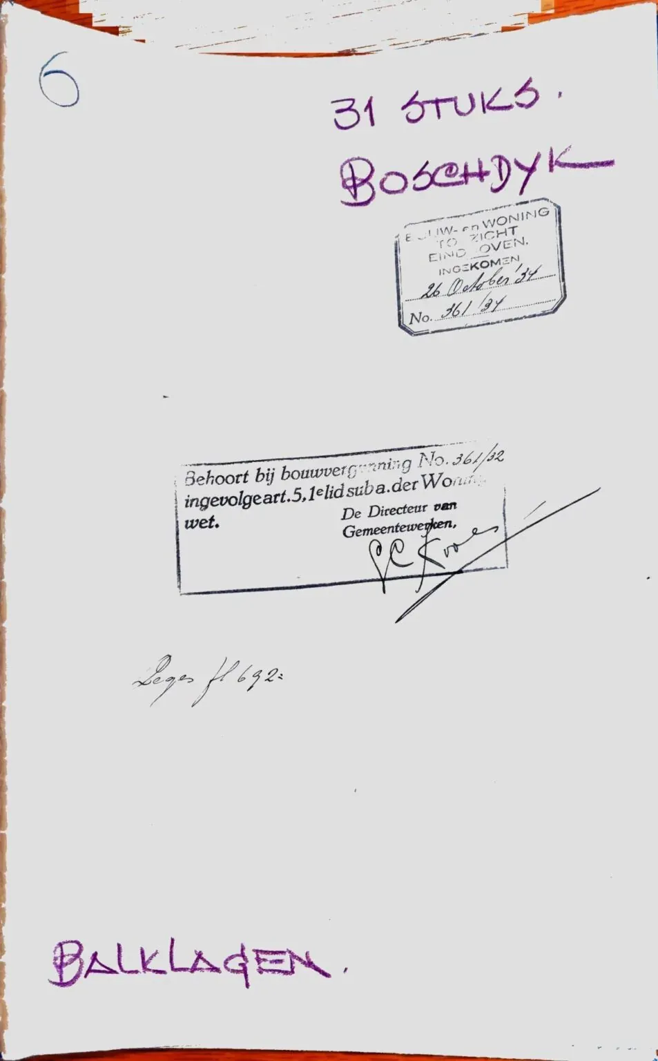 Bouwtekening Boschdijkplan