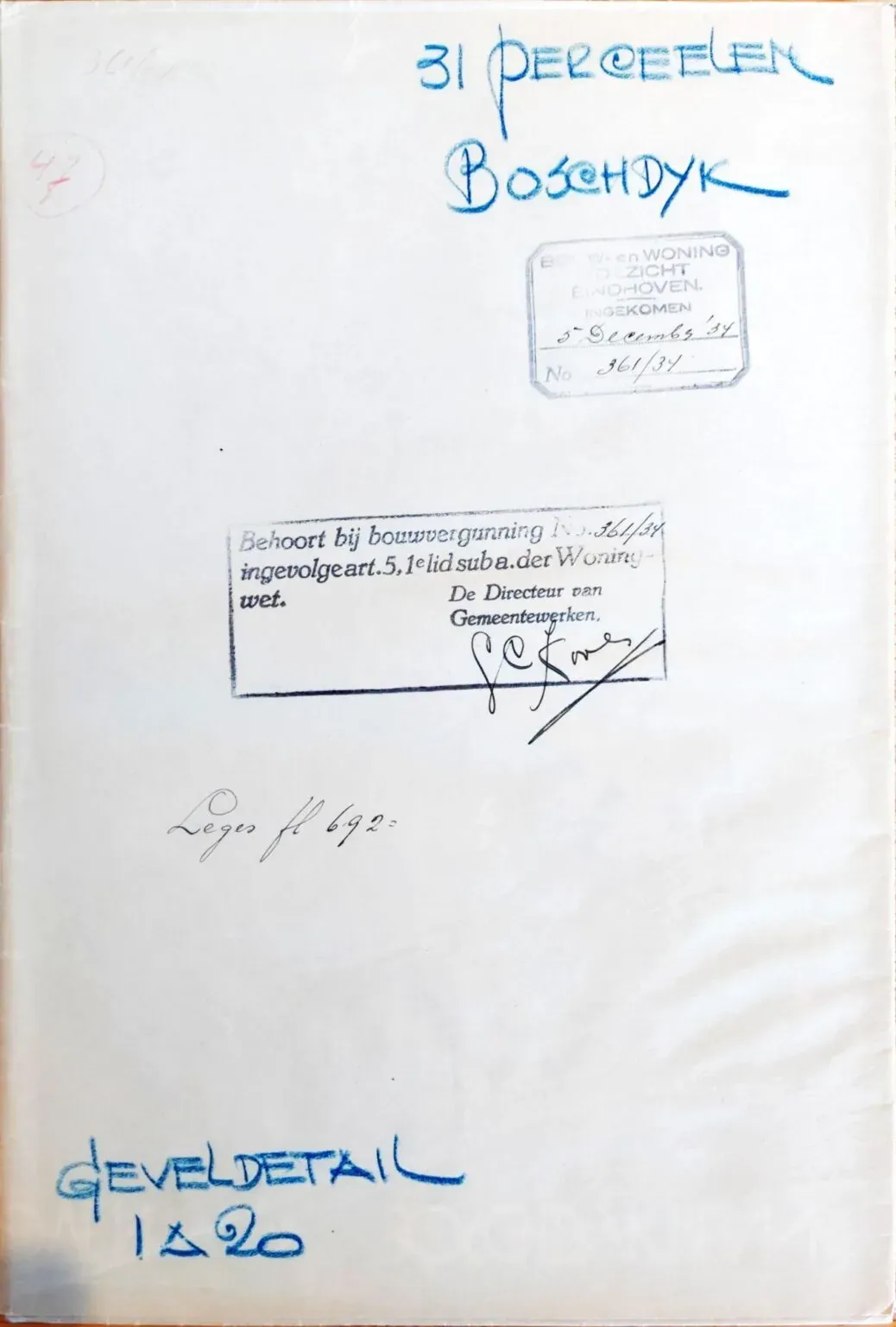 Bouwtekening Boschdijkplan